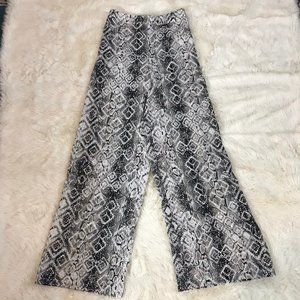 Snake Print Wide Leg Pants S NWT